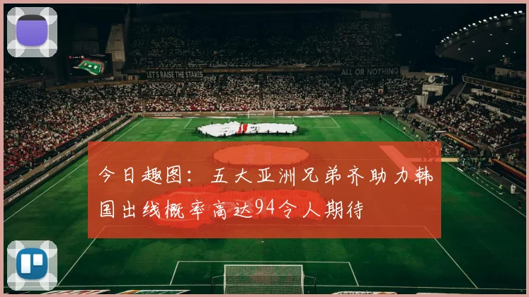 今日趣图：五大亚洲兄弟齐助力韩国出线概率高达94令人期待